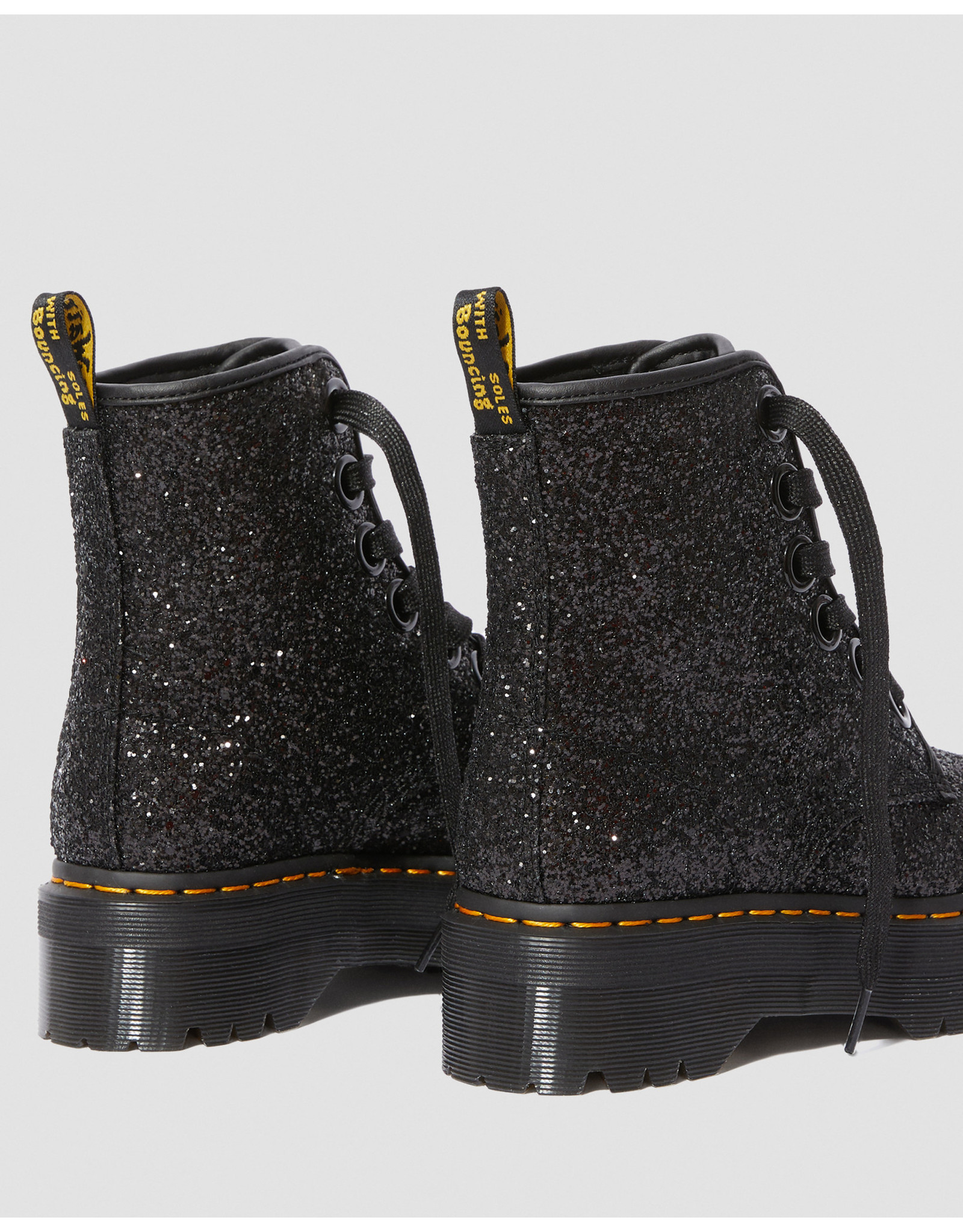 dr martens molly black glitter
