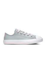 CHUCK TAYLOR ALL STAR OX WOLF LEATHER GREY/PINK FOAM/WHITE CCZWO-666195C