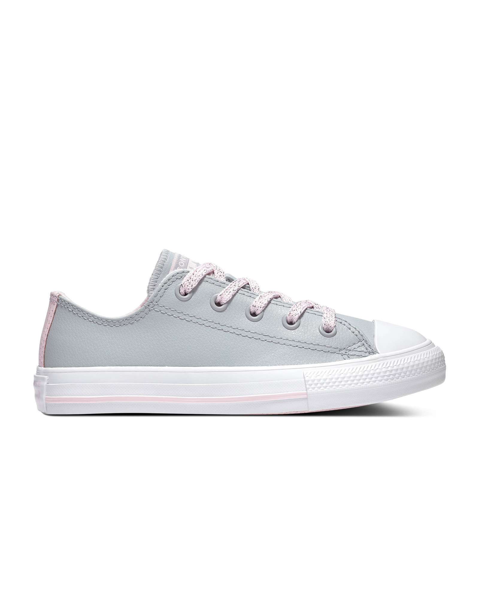 CHUCK TAYLOR ALL STAR OX WOLF LEATHER GREY/PINK FOAM/WHITE CCZWO-666195C