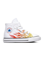 CHUCK TAYLOR ALL STAR 1V HI WHITE/ENAMEL RED/FRESH YELLOW CKFLAW-766198C