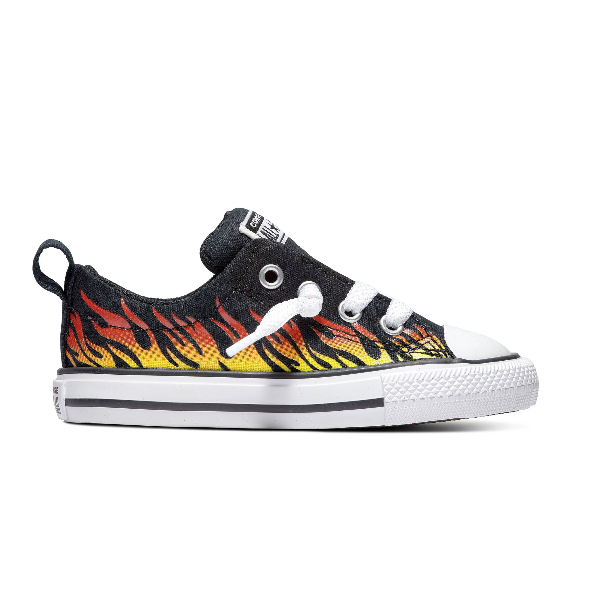 flames on converse