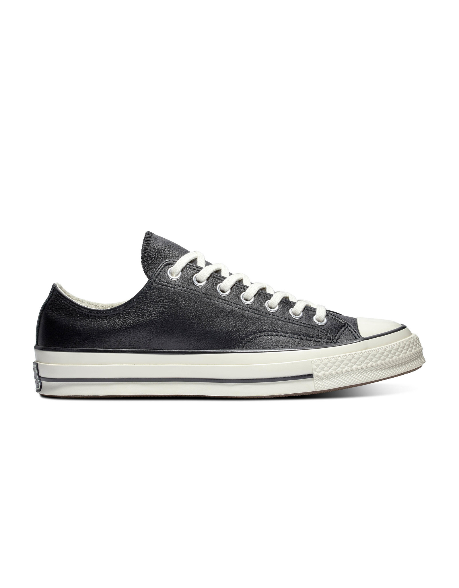 CHUCK 70 OX LEATHER BLACK/EGRET/EGRET CC070BX - 167065C