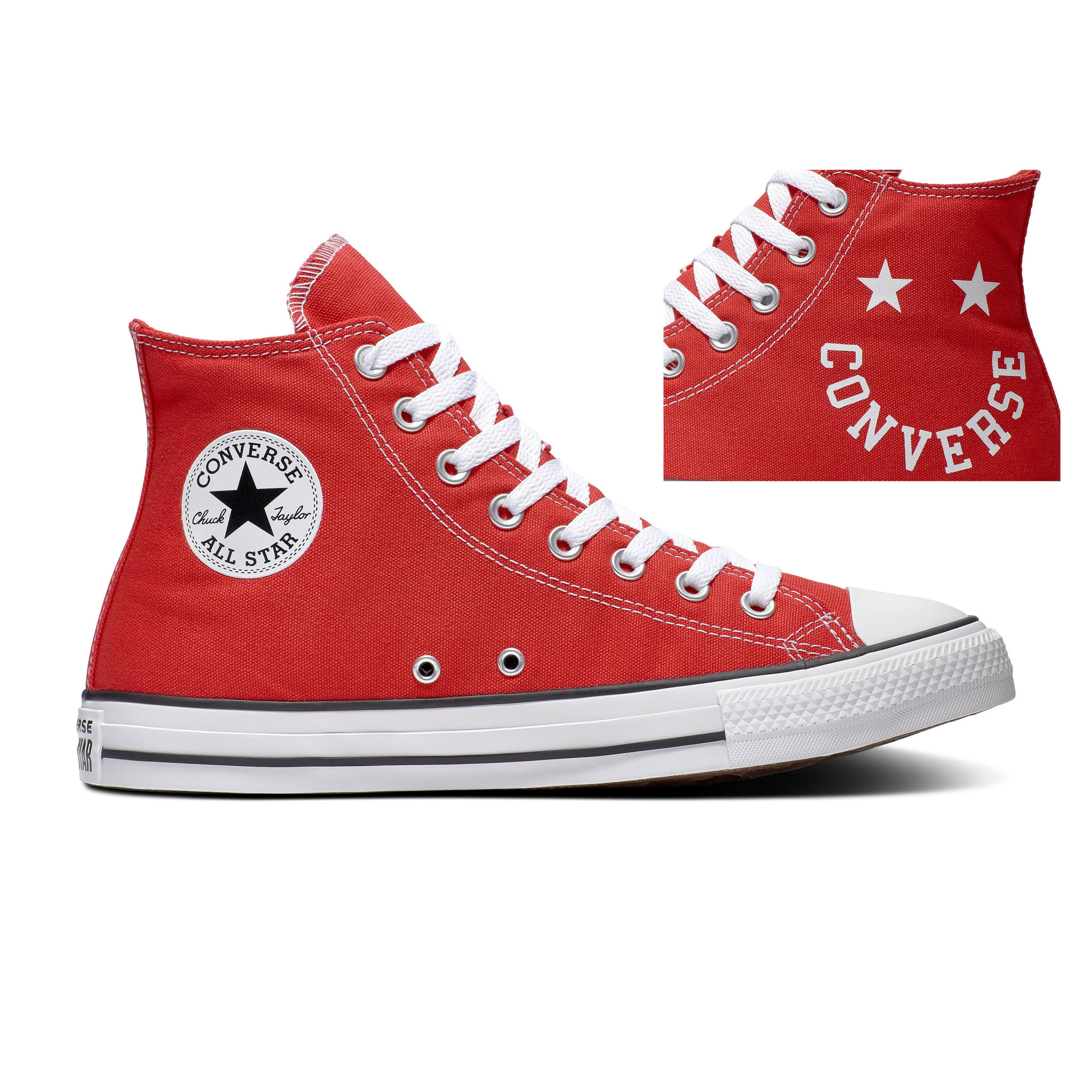 red black and white converse