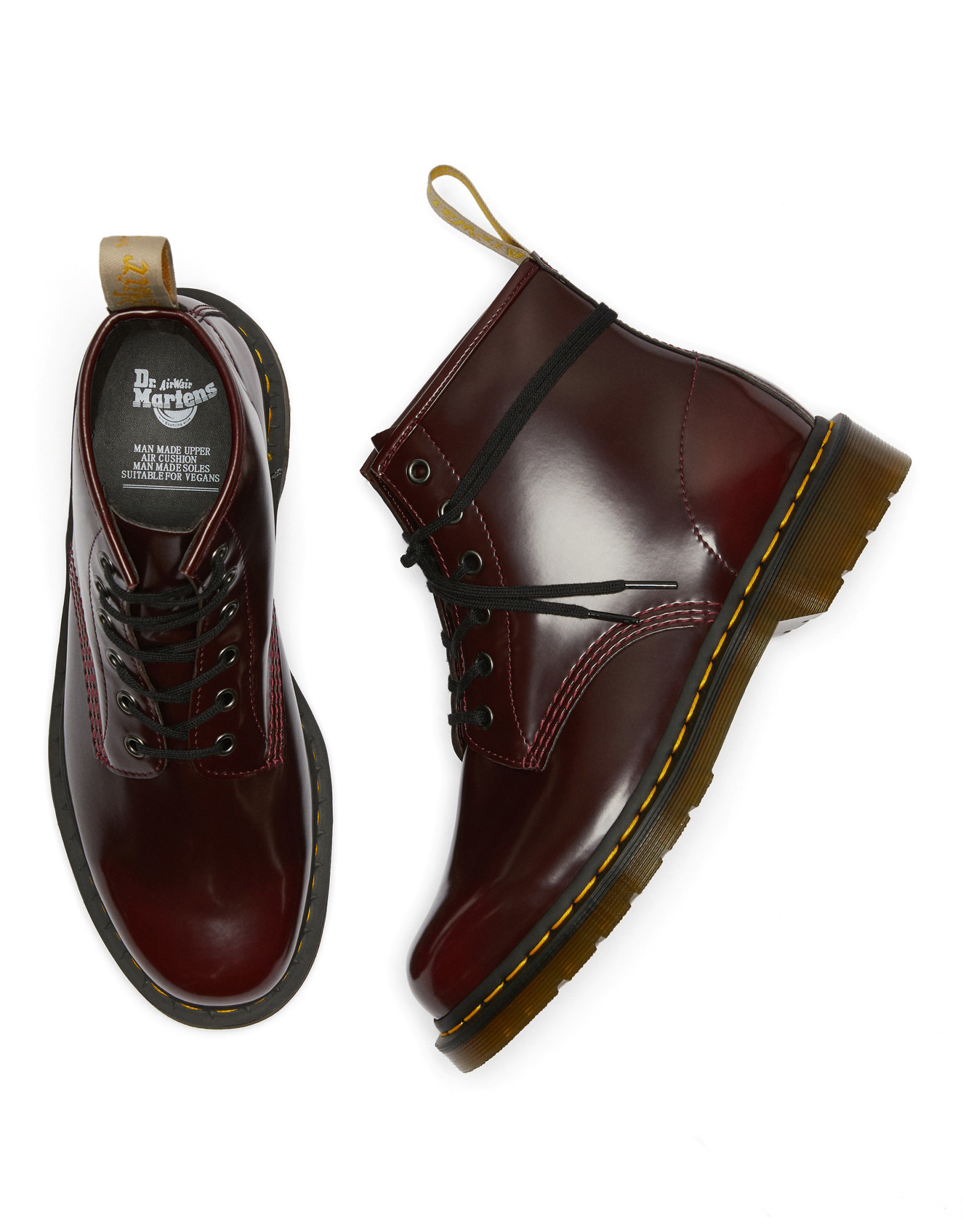 dr martens vegan 101 cherry red
