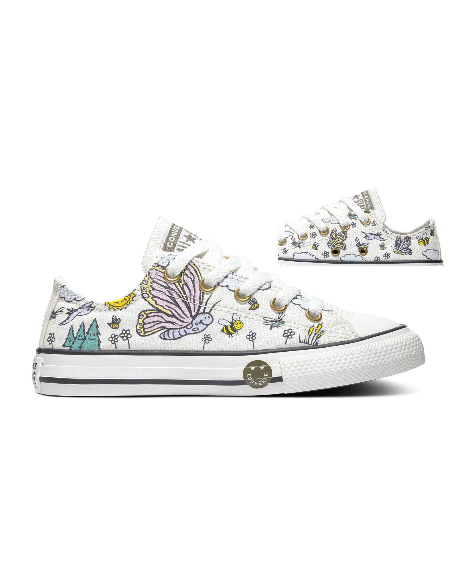 CHUCK TAYLOR OX VINTAGE WHITE/MOONSTONE VIOLET CAPI-667898C