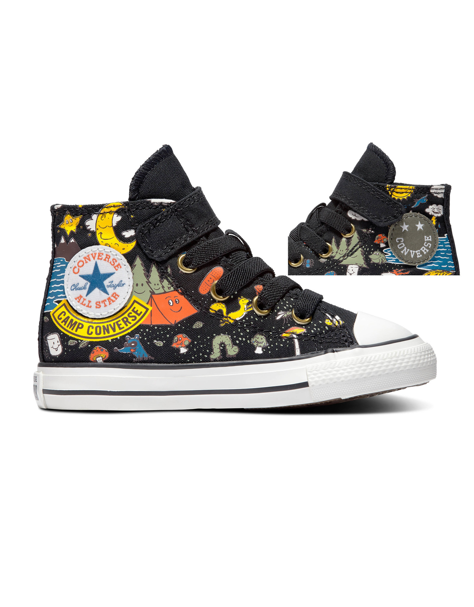 CHUCK TAYLOR AS 1V HI BLACK/BOLD MANDARIN/AMARILLO CLAMP-767531C