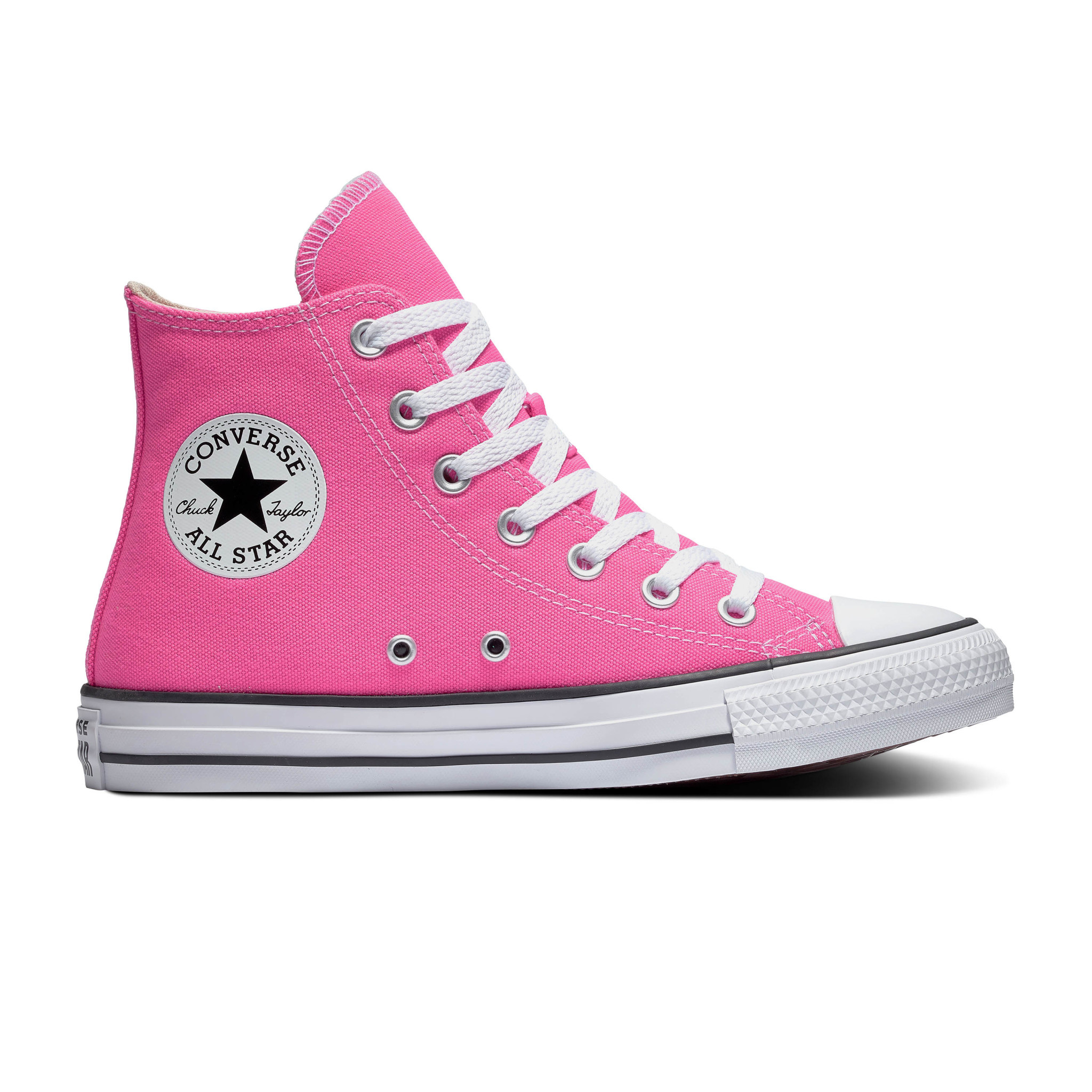 hyper pink high top converse