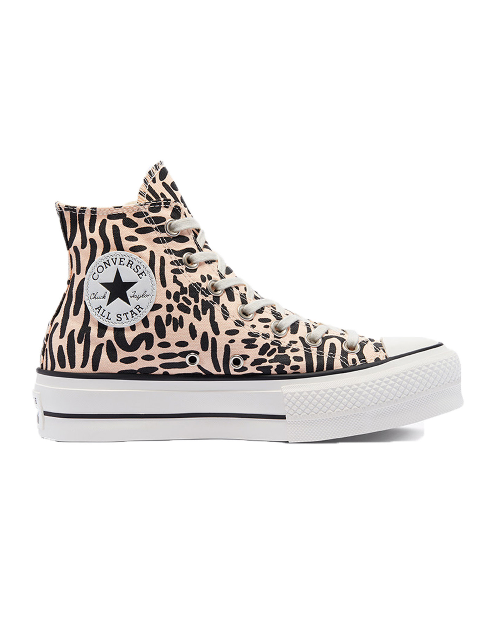 converse all star lift hi trainers crimson tint animal black