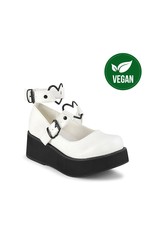 SPRITE-02 2 1/4" Platform White Vegan Mary Jane w/Heart O-Rings & Studs Detail-D11VWH