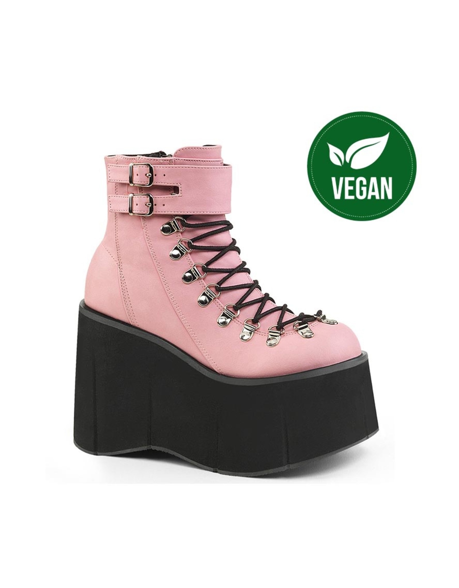 KERA-21 4 1/2 Pink Vegan Leather Ankle Boot, Side Zip D42VP