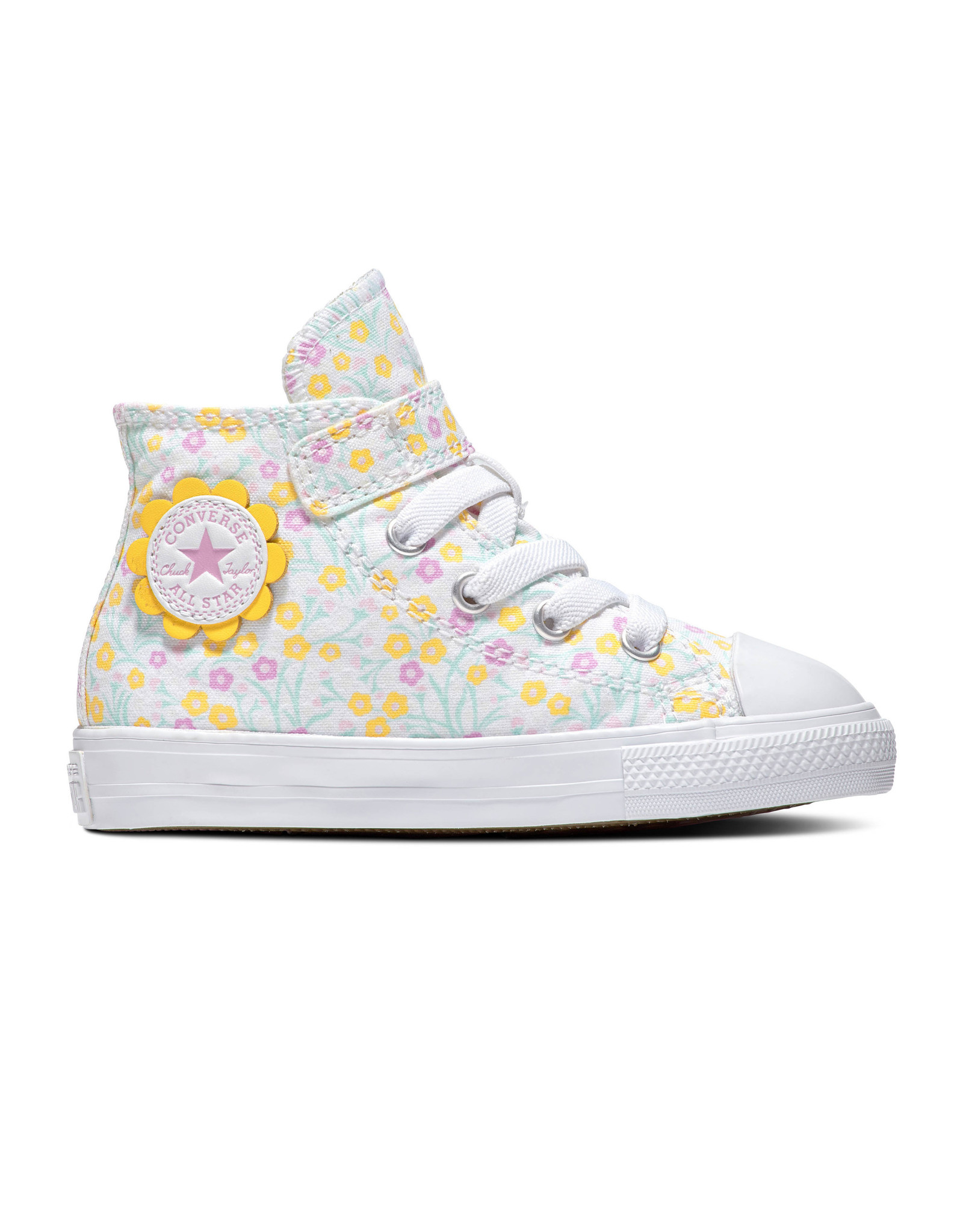 CHUCK TAYLOR ALL STAR  1V HI WHITE/TOPAZ GOLD/PEONY PINK CLVFW-766878C