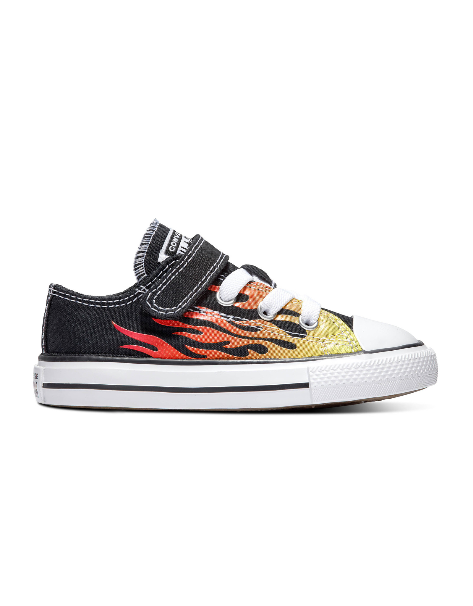 CHUCK TAYLOR ALL STAR 1V OX BLACK/ENAMEL RED/FRESH YELLOW CKFLAV-766199C