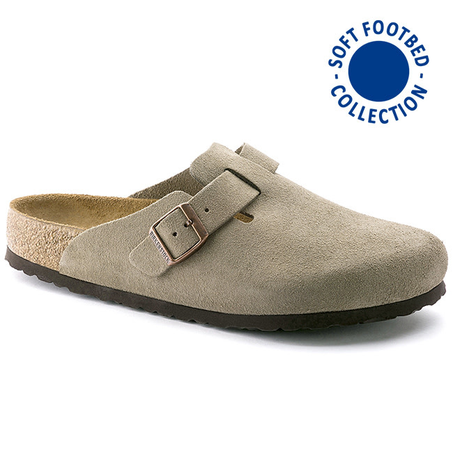 BIRKENSTOCK BOSTON TAUPE　サイズ41 Birkenstock Boston Soft Footbed / Taupe – size? Canada
