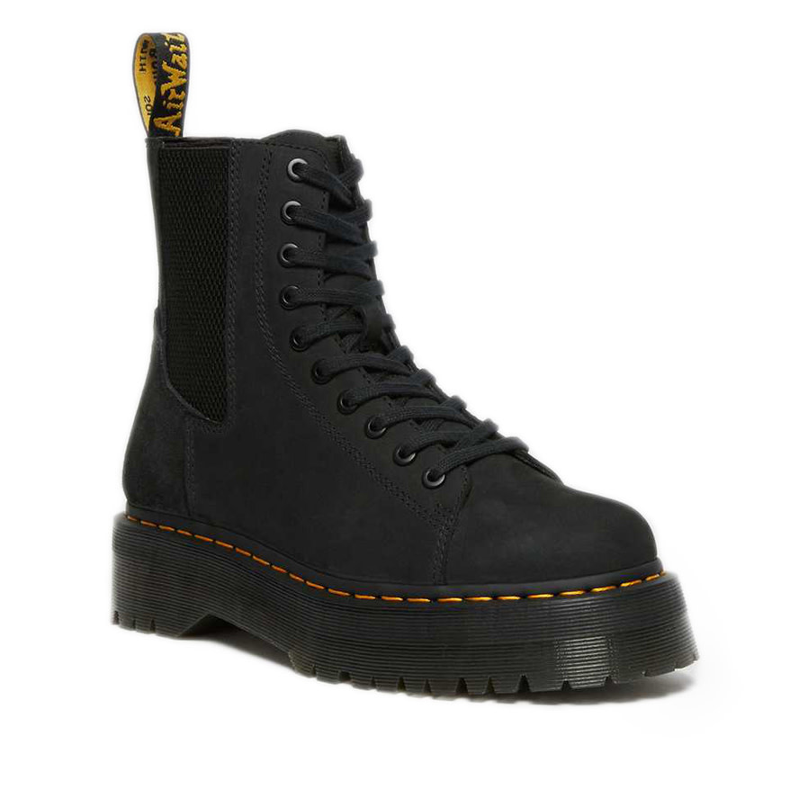 DR. MARTENS JADON LACE TO TOE KAYA HI SUEDE BLACK R27349001 Boutique X20 MTL