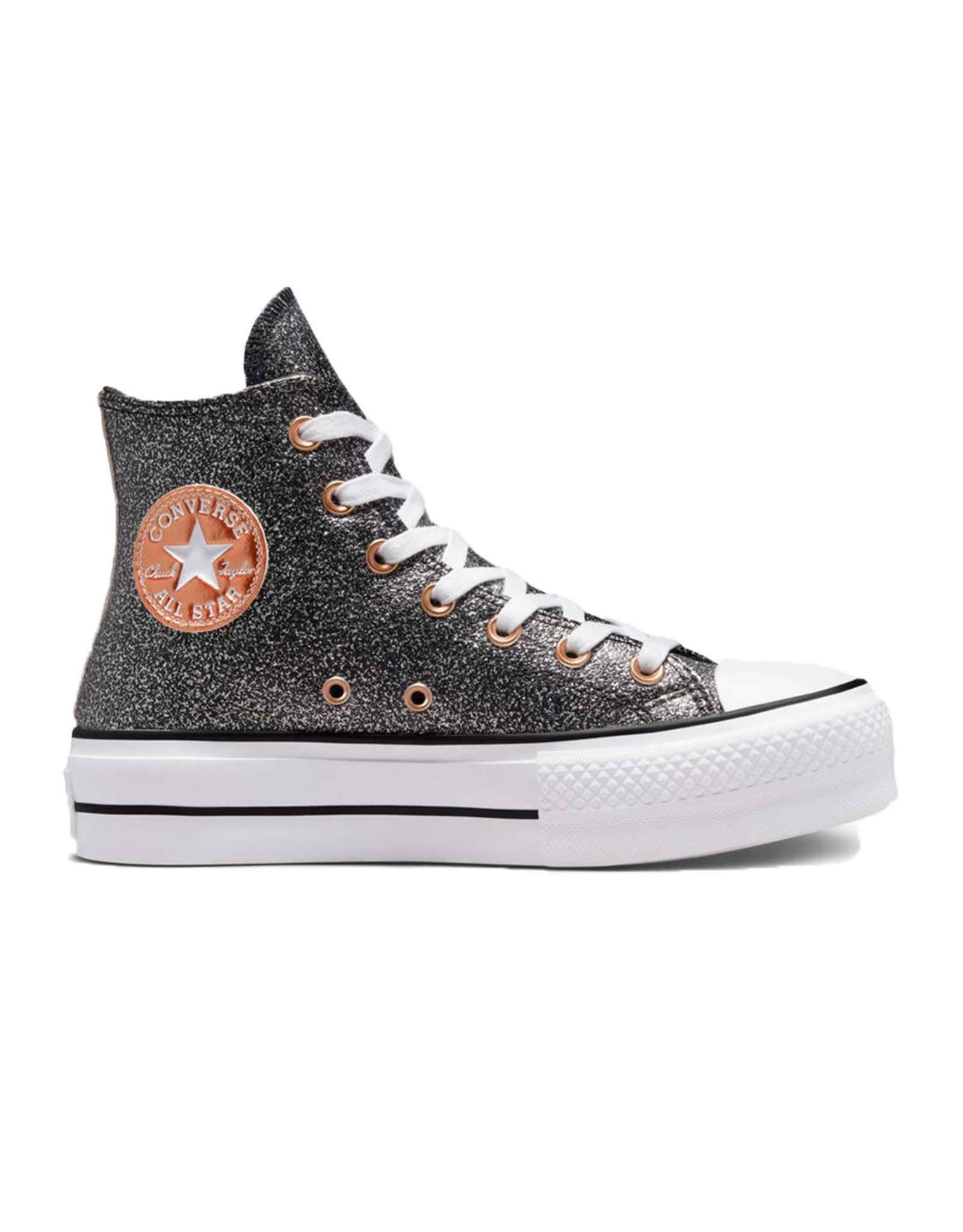 Chuck Taylor LIFT PLATFORM METALLIC GLITTER BLACK/COPPER/WHITE C22LILB - A01301C