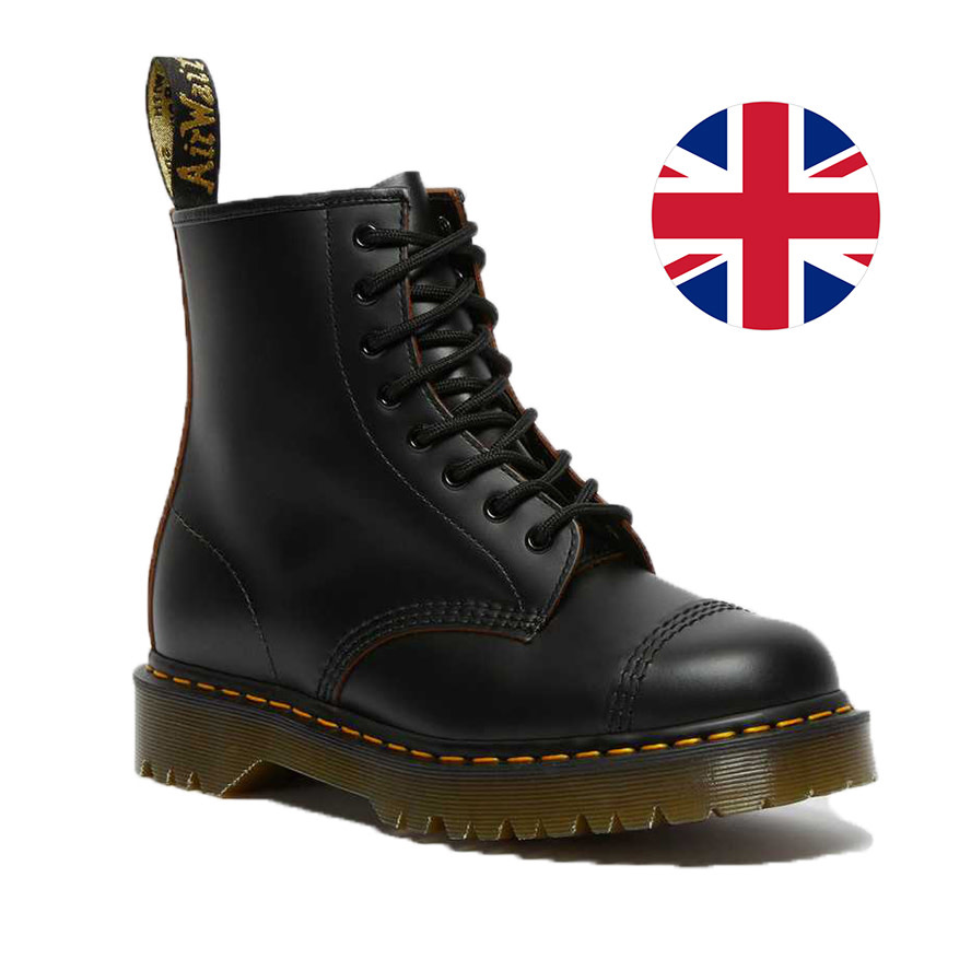 DR. MARTENS 1460 TOE CAP BEX BLACK QUILON R27386001 Boutique X20 MTL