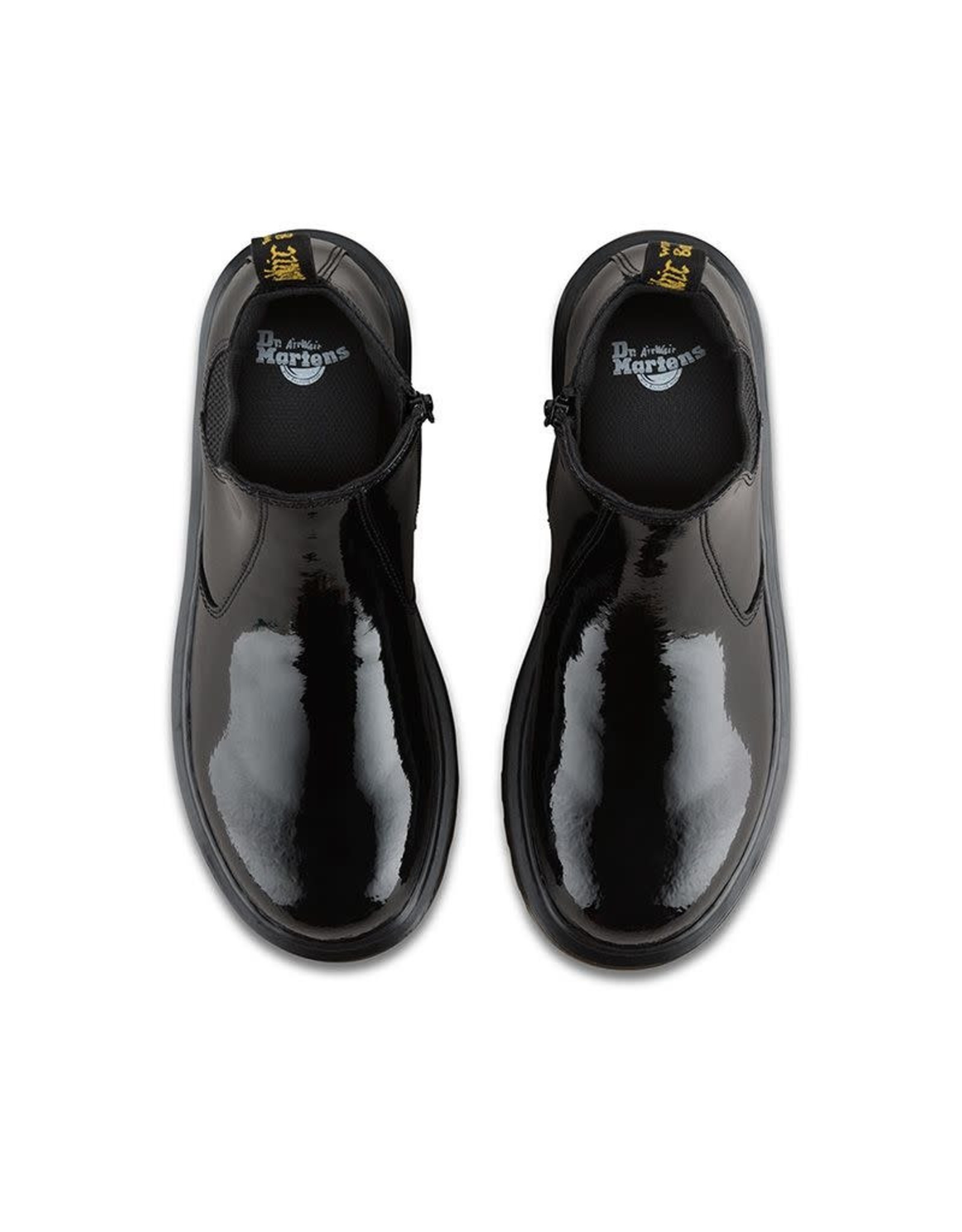 Dr martens banzai chelsea boots black patent discount