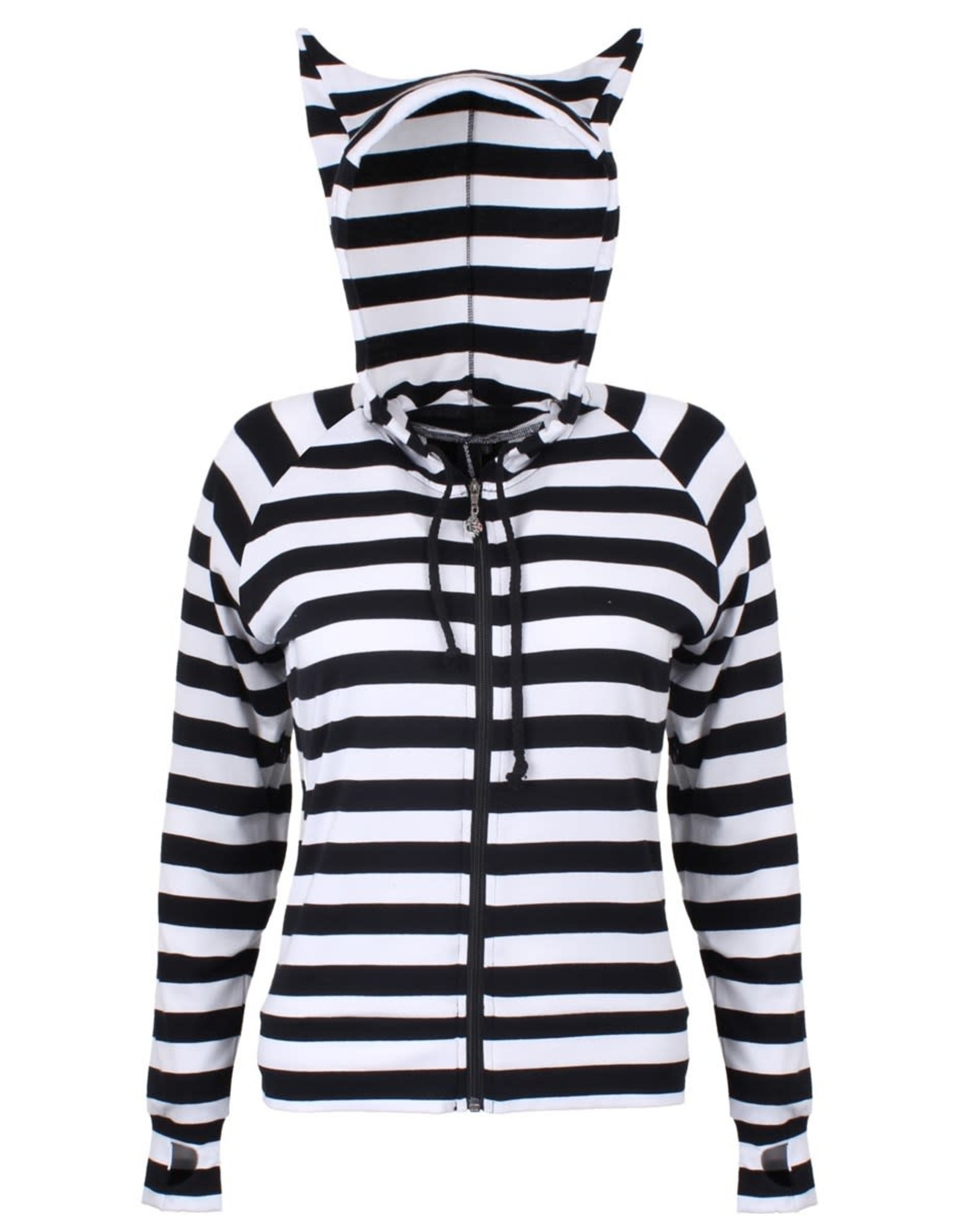 Cat Ears Striped Hoodie