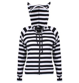 Cat Ears Striped Hoodie