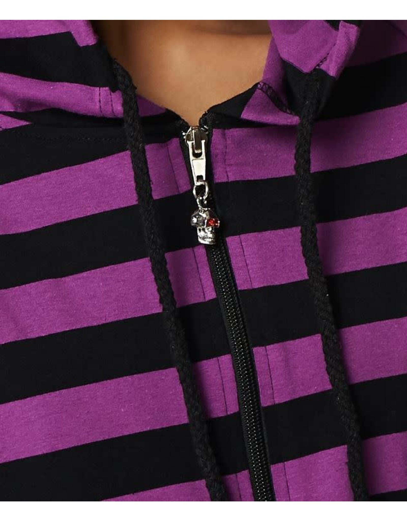 Pink sales striped hoodie