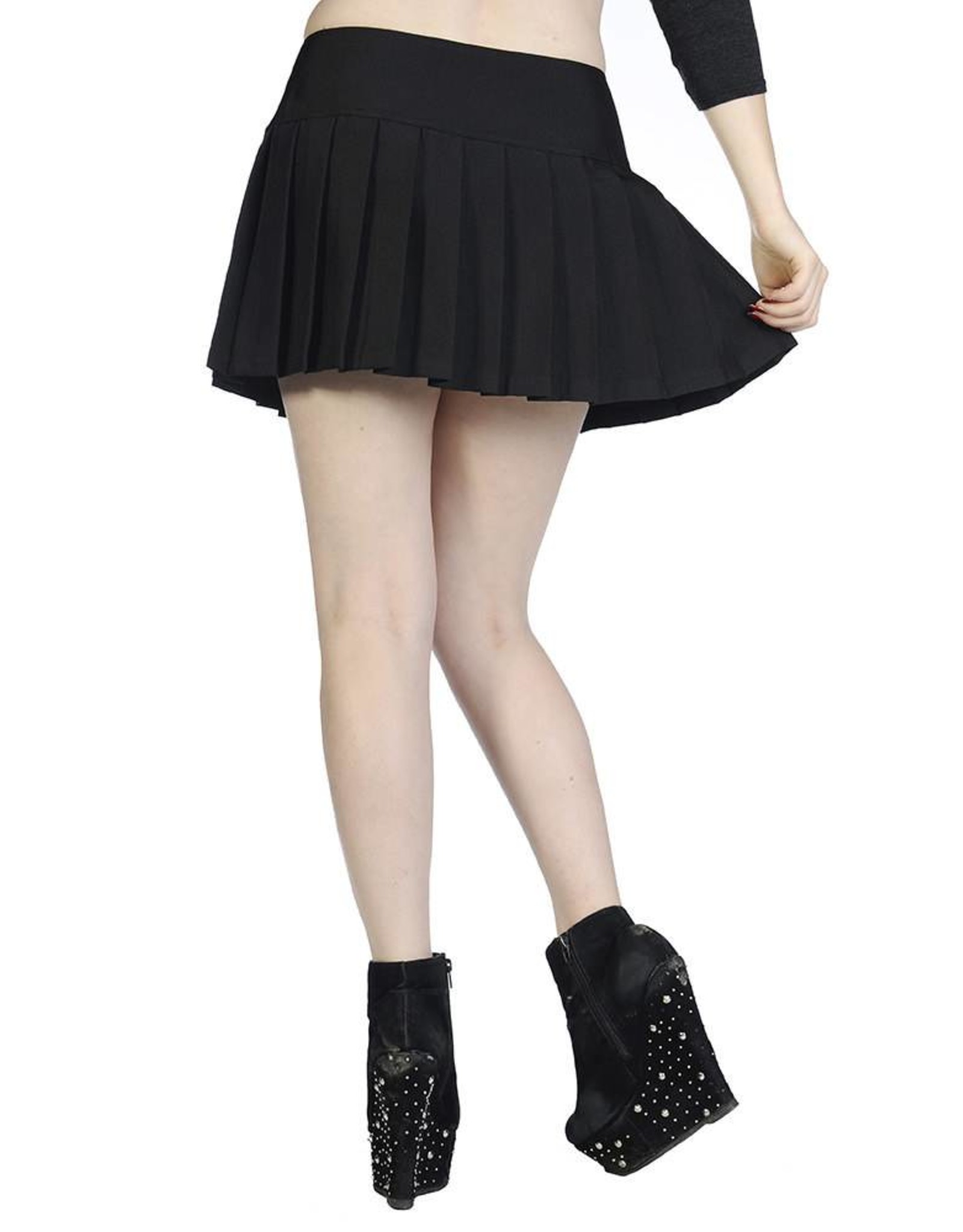BANNED - Plain Black Mini Skirt - Boutique X20 MTL