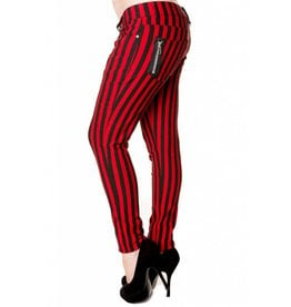 BANNED BANNED - Striped Black/Red Pants