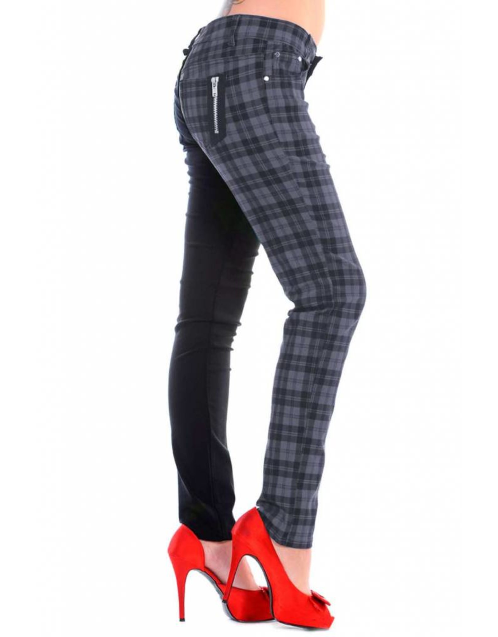half checkered pants