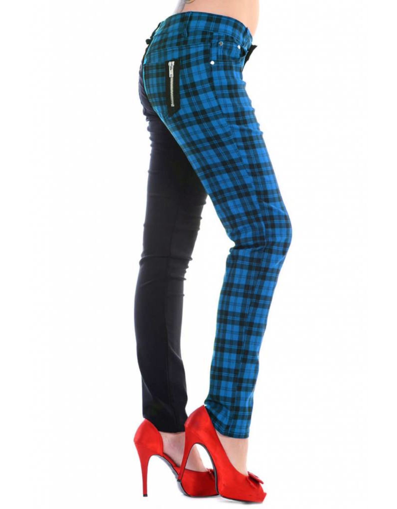 BANNED - Half Checkered Blue Pants