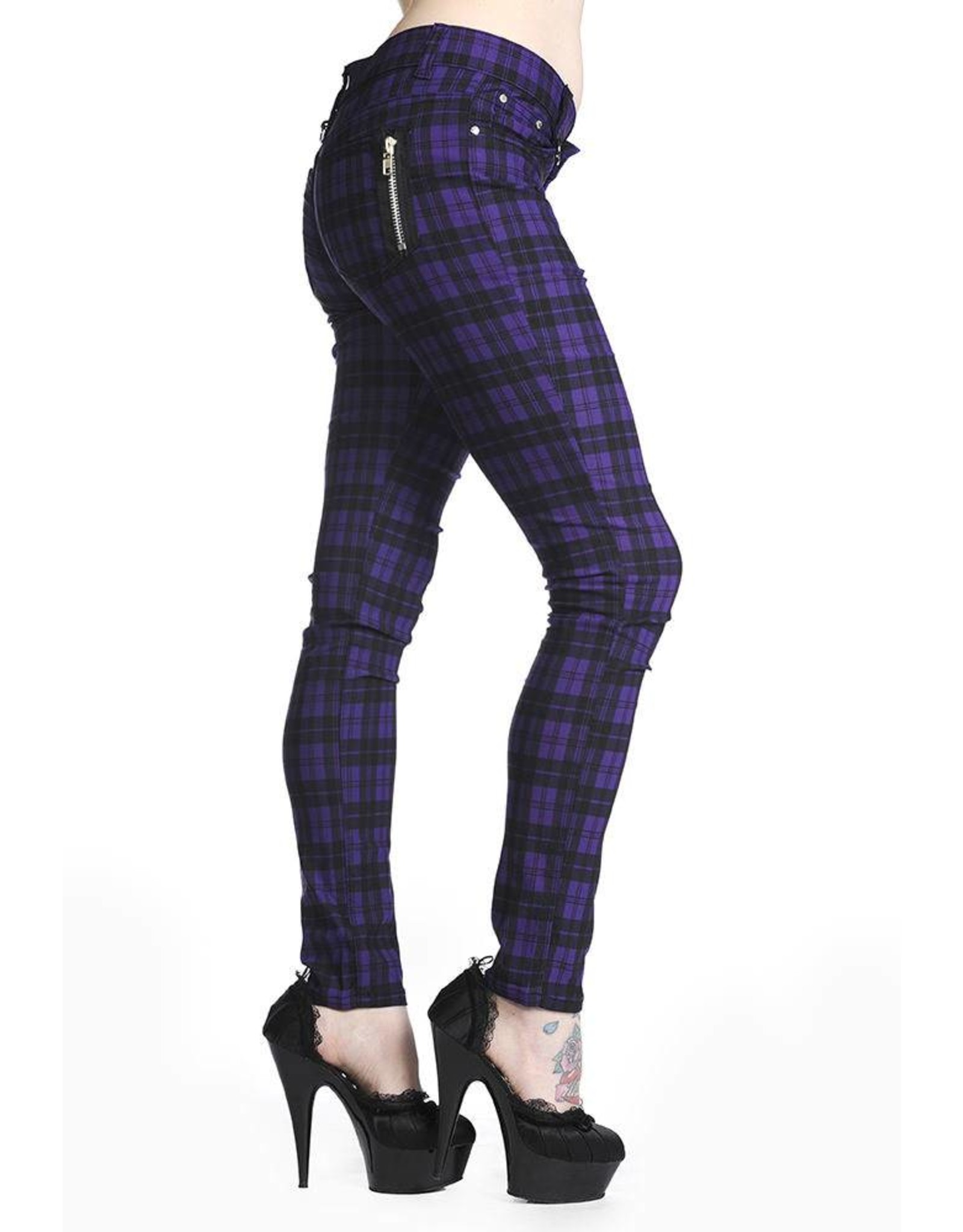 Purple Checkered Pant