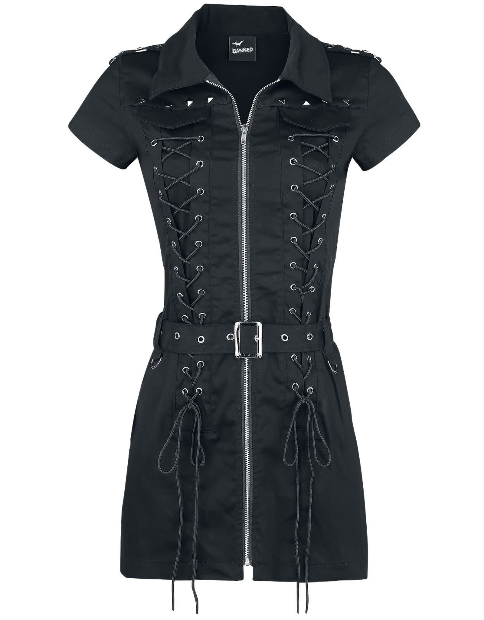 Alternative Zip-up Belted Mod Dress DR5208