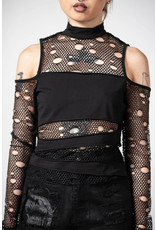 BURN OUT Fishnet Crop Top