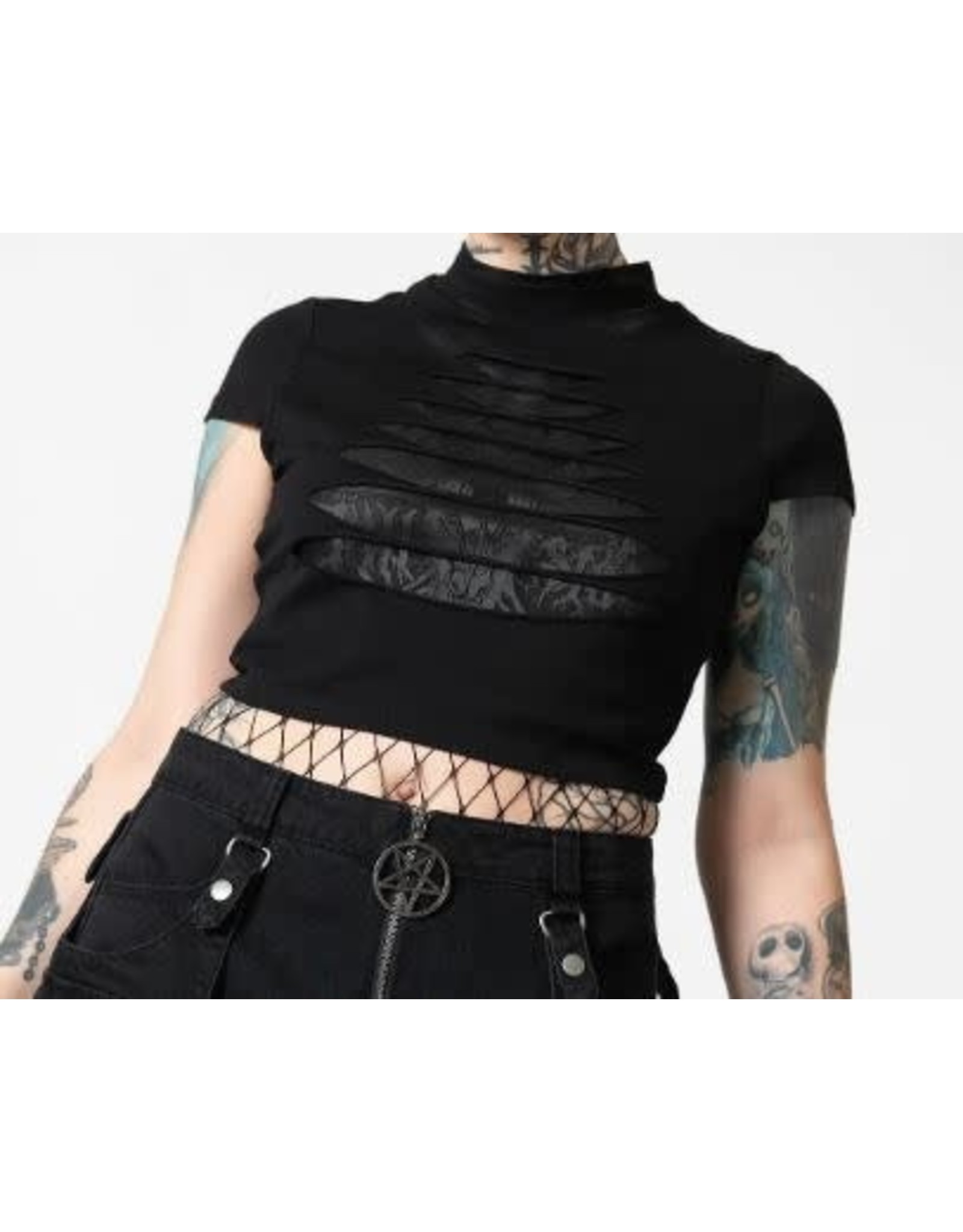 HETTIE Slashed Crop Top