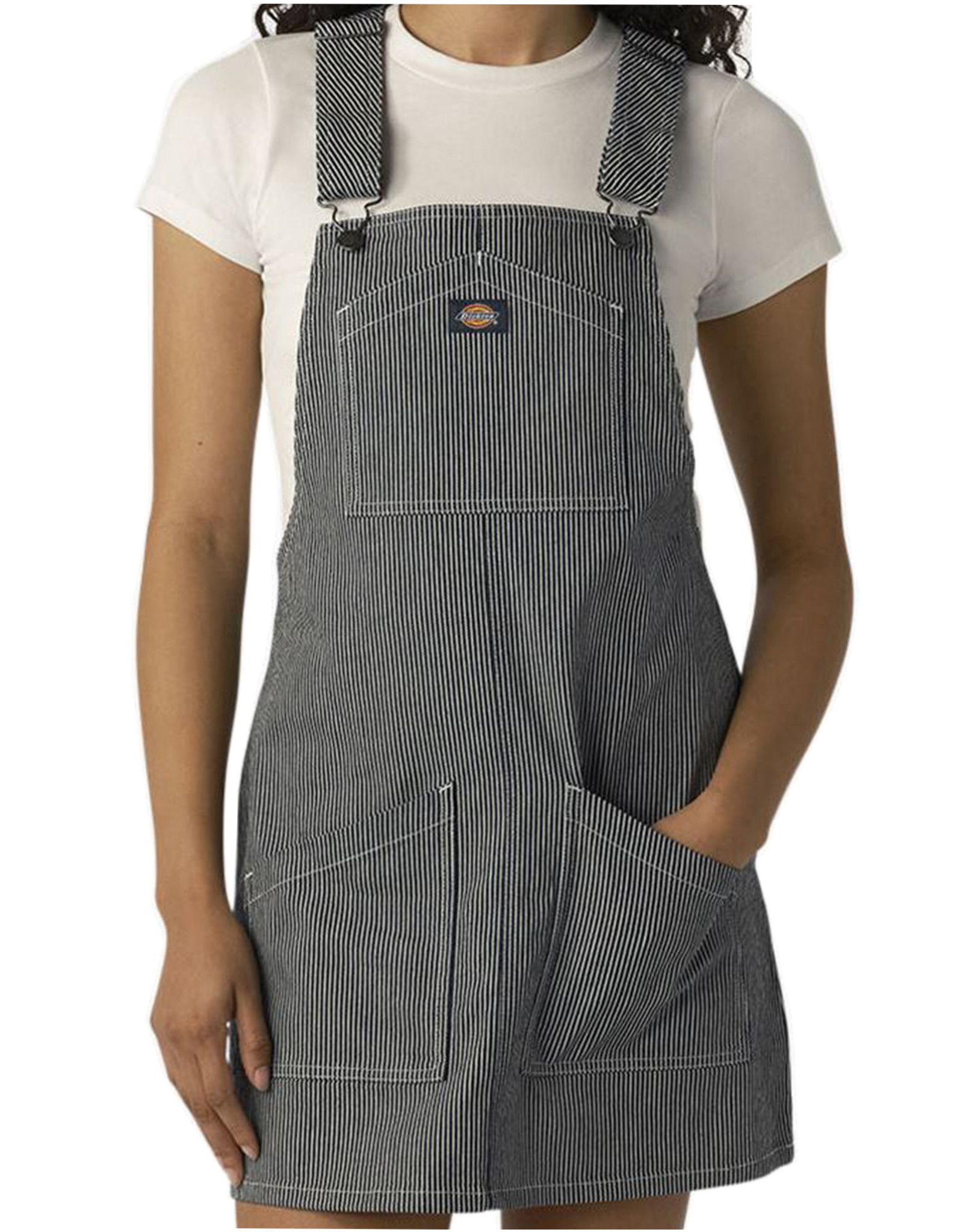 Women's Regular Fit Hickory Stripe Bib Overall Dress - Dickies US