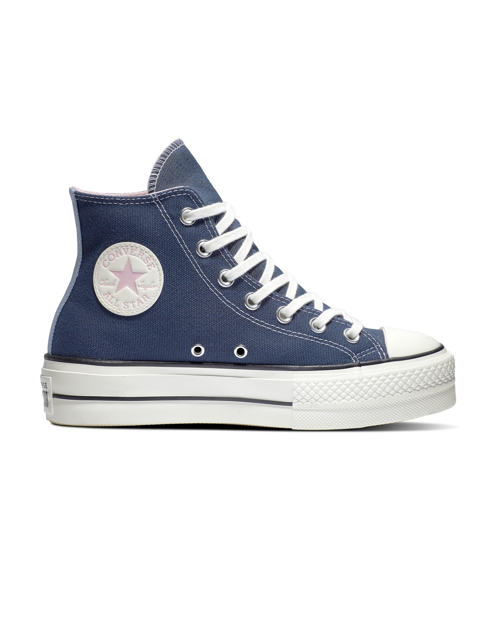 CHUCK TAYLOR LIFT HI NAVY/EGRET/SUNRISE PINK C23LNA - A03821C