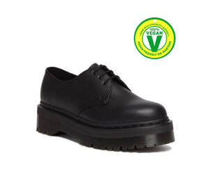 DR. MARTENS VEGAN 1461 QUAD MONO BLACK FELIX RUB OFF - R30651001