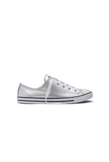 CHUCK TAYLOR DAINTY METALLIC LEATHER OX SILVER CC640DME-553336C