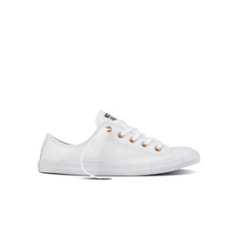 converse dainty ox white and gold