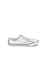 CHUCK TAYLOR DAINTY OX PURE SILVER/BLACK/WHITE C640DSIL-553462C