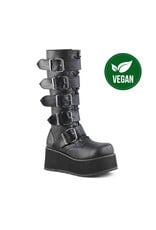 TRASHVILLE-518/B/PU-3 1/4" PF Goth Punk Knee BT 5 Buckled W/ Zipper D79VB - TRA518/B/PU