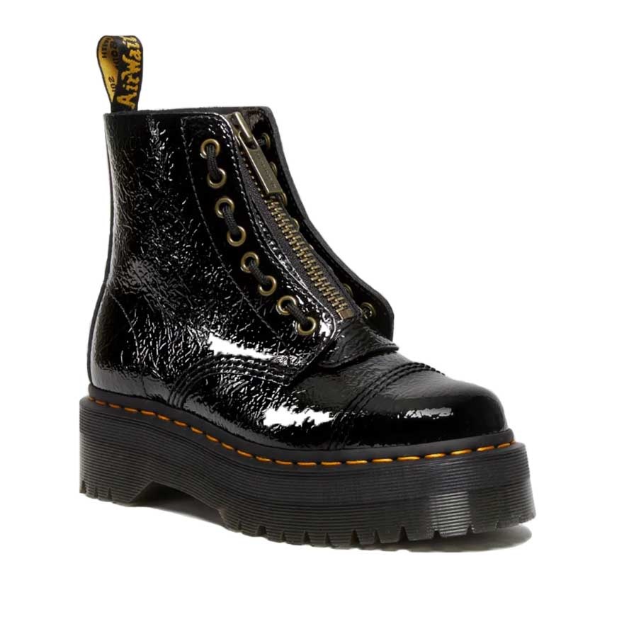 DR. MARTENS SINCLAIR PATENT BLACK DISTRESSED - R27720001