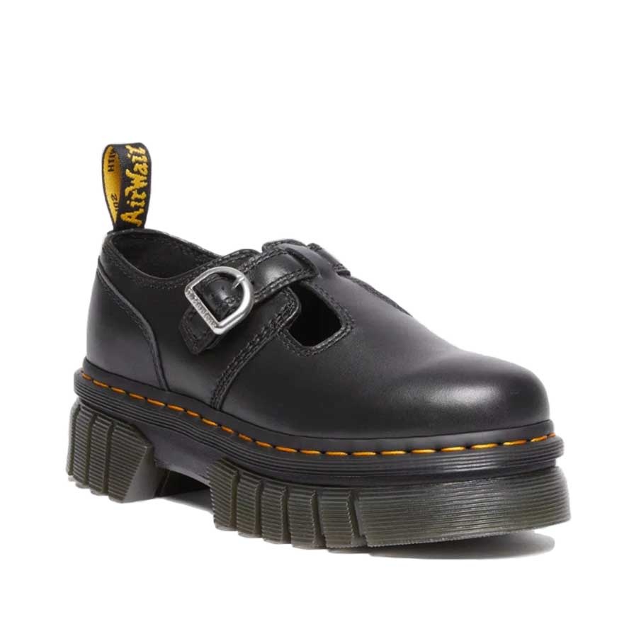 Dr. Martens Audrick T Bar ブラック 37 Dr. Martens Audrick T Bar Women's Platform Loafers – Leather