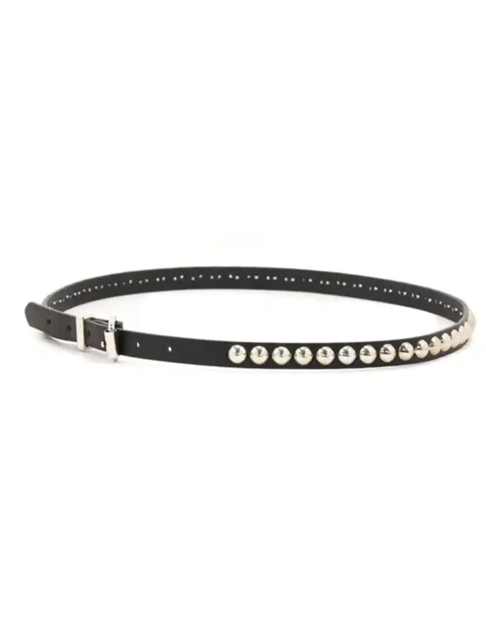 FUNKPLUS 1 Row/Silver Round Stud Thin Belt BT521 - Boutique X20 MTL