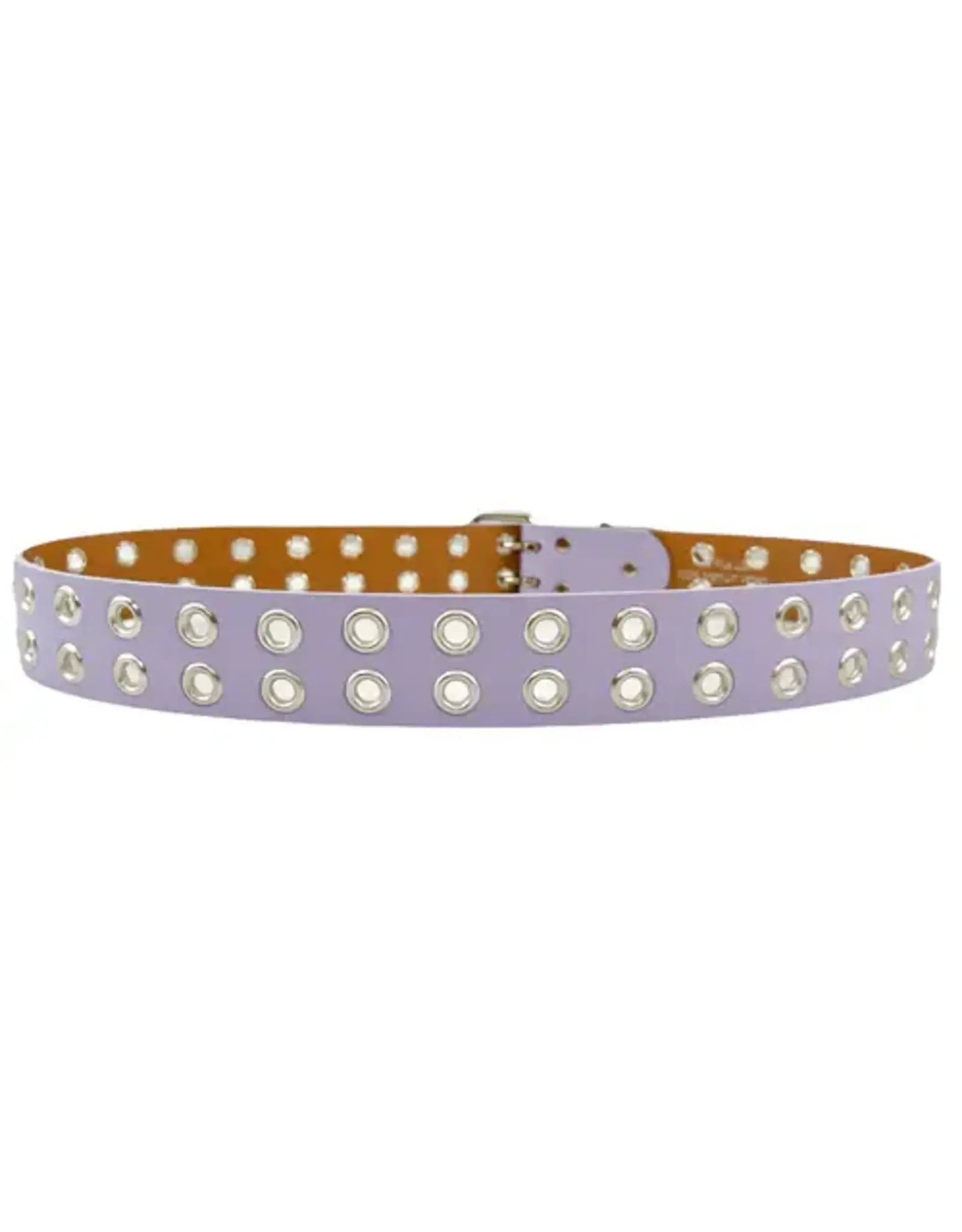 Vegan Double Row Eyelet Belt PURPLE MATT - BT145M VEGAN