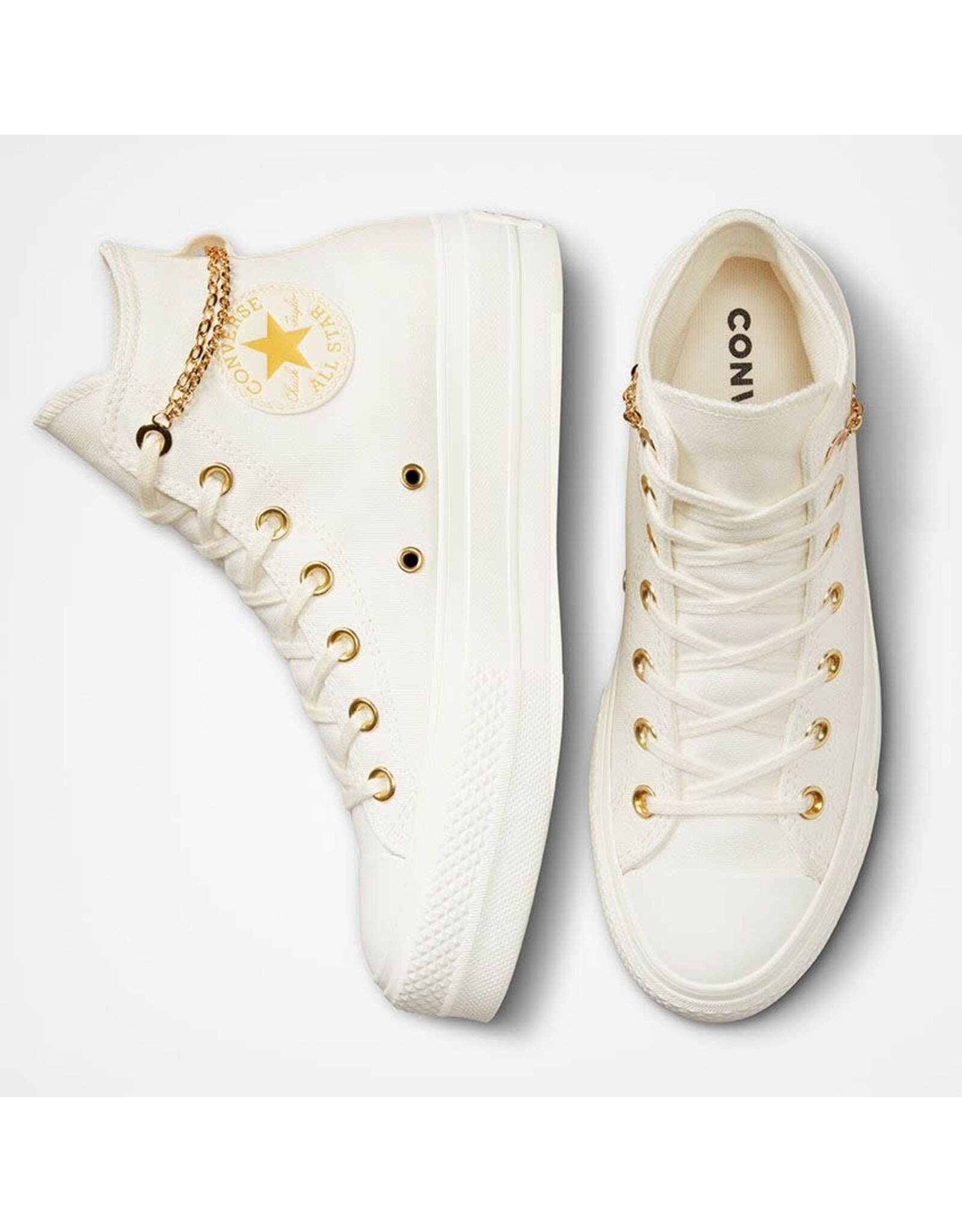 CHUCK TAYLOR LIFT HI GOLD CHAIN EGRET/ YELLOW C22LGY - A04453C