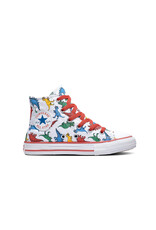 CHUCK TAYLOR ALL STAR DINOSAURS WHITE/ENAMEL RED/TOTALLY BLUE CETOT - A00928C