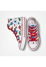 CHUCK TAYLOR ALL STAR DINOSAURS WHITE/ENAMEL RED/TOTALLY BLUE CETOT - A00928C