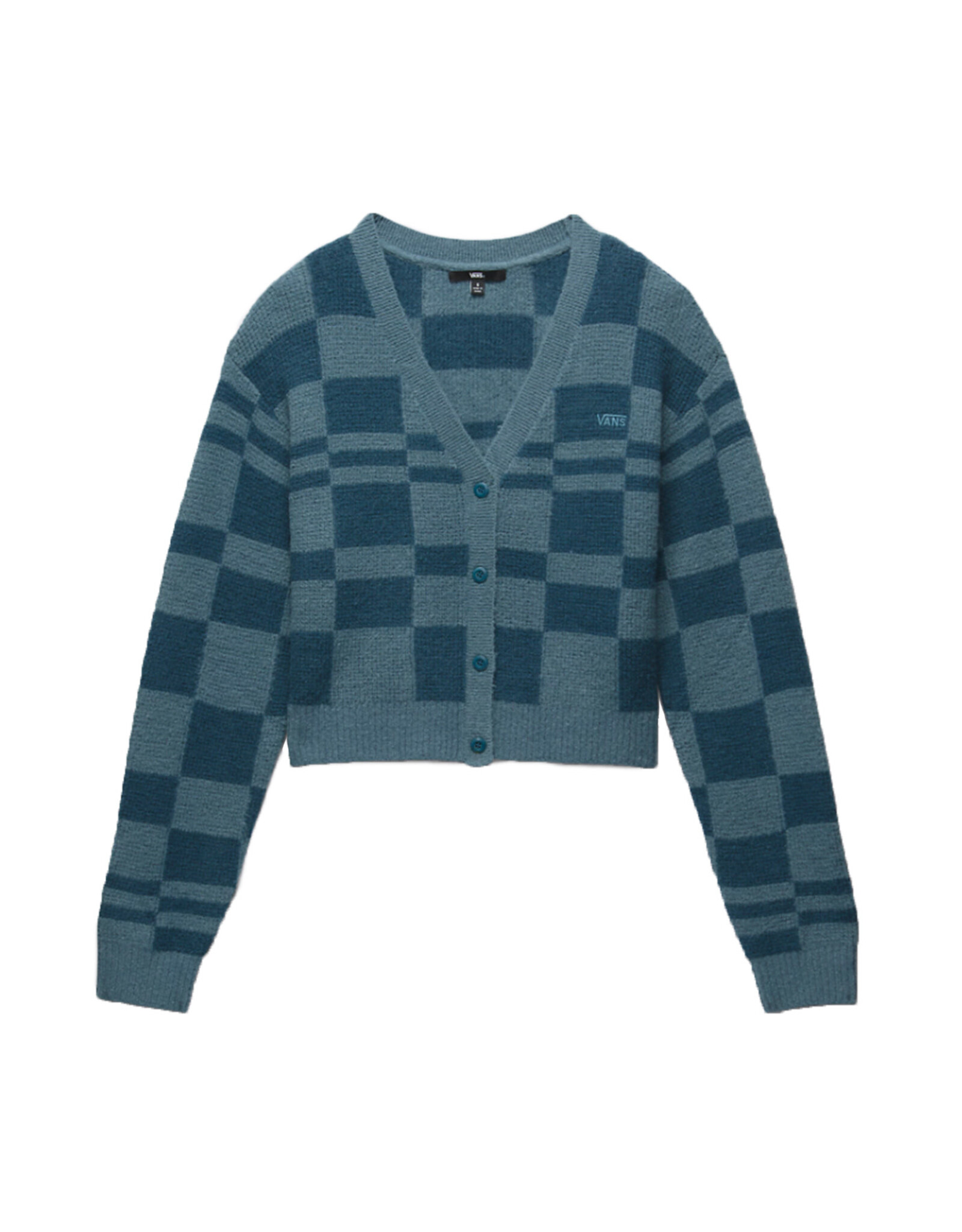 Vans Waffle Knit Relax Cardigan Sweater Vans teal - VN00074TBR4
