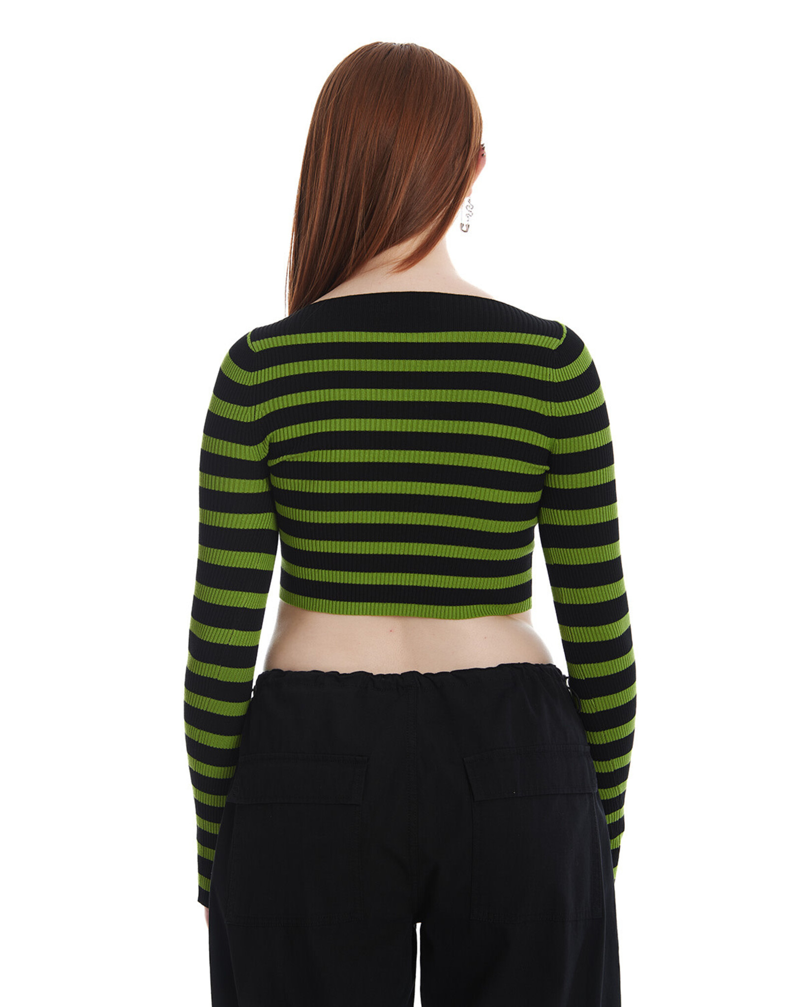 Spooky Frances Striped Jumper Green - JP57124