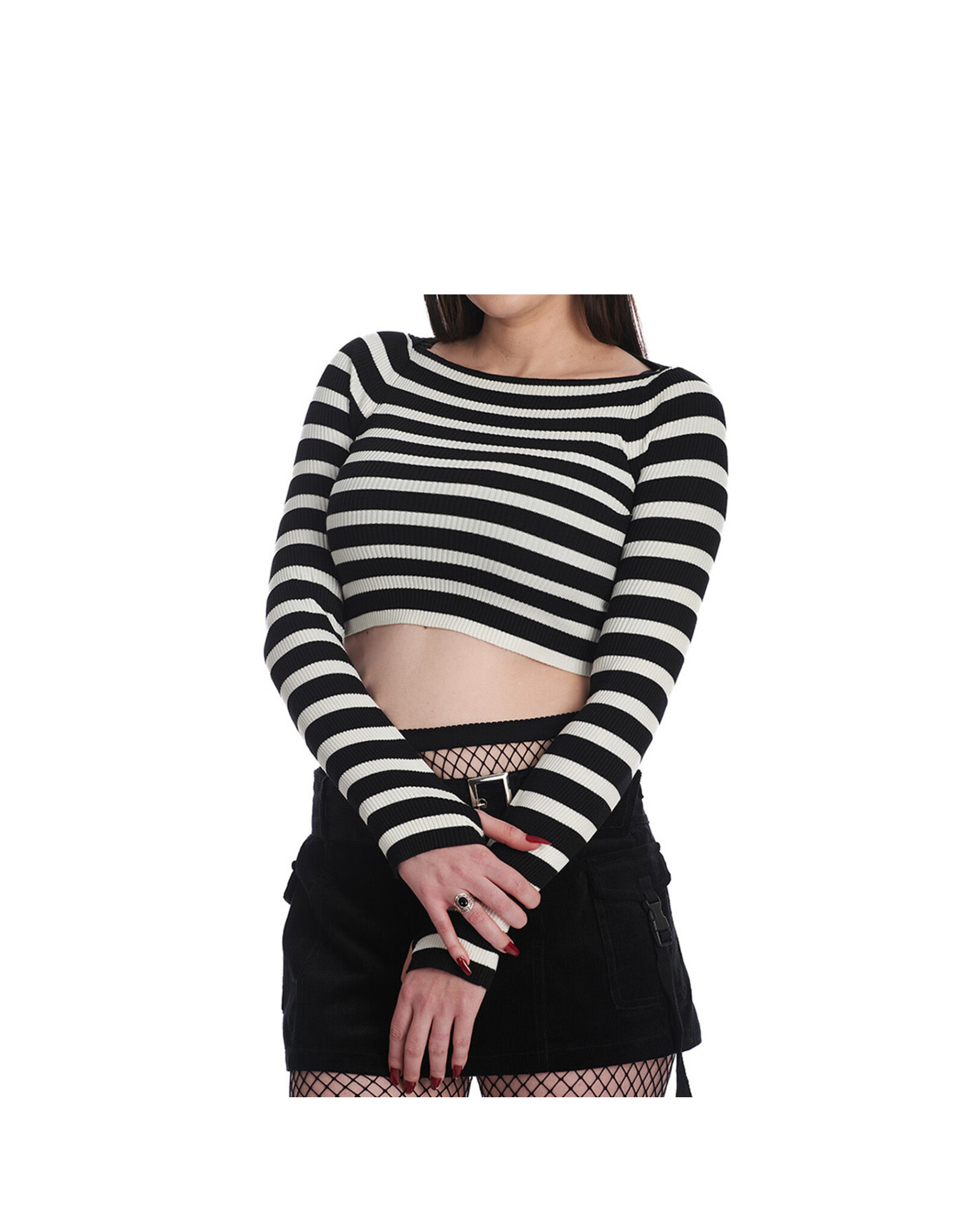 Spooky Frances Striped Jumper White - JP57124