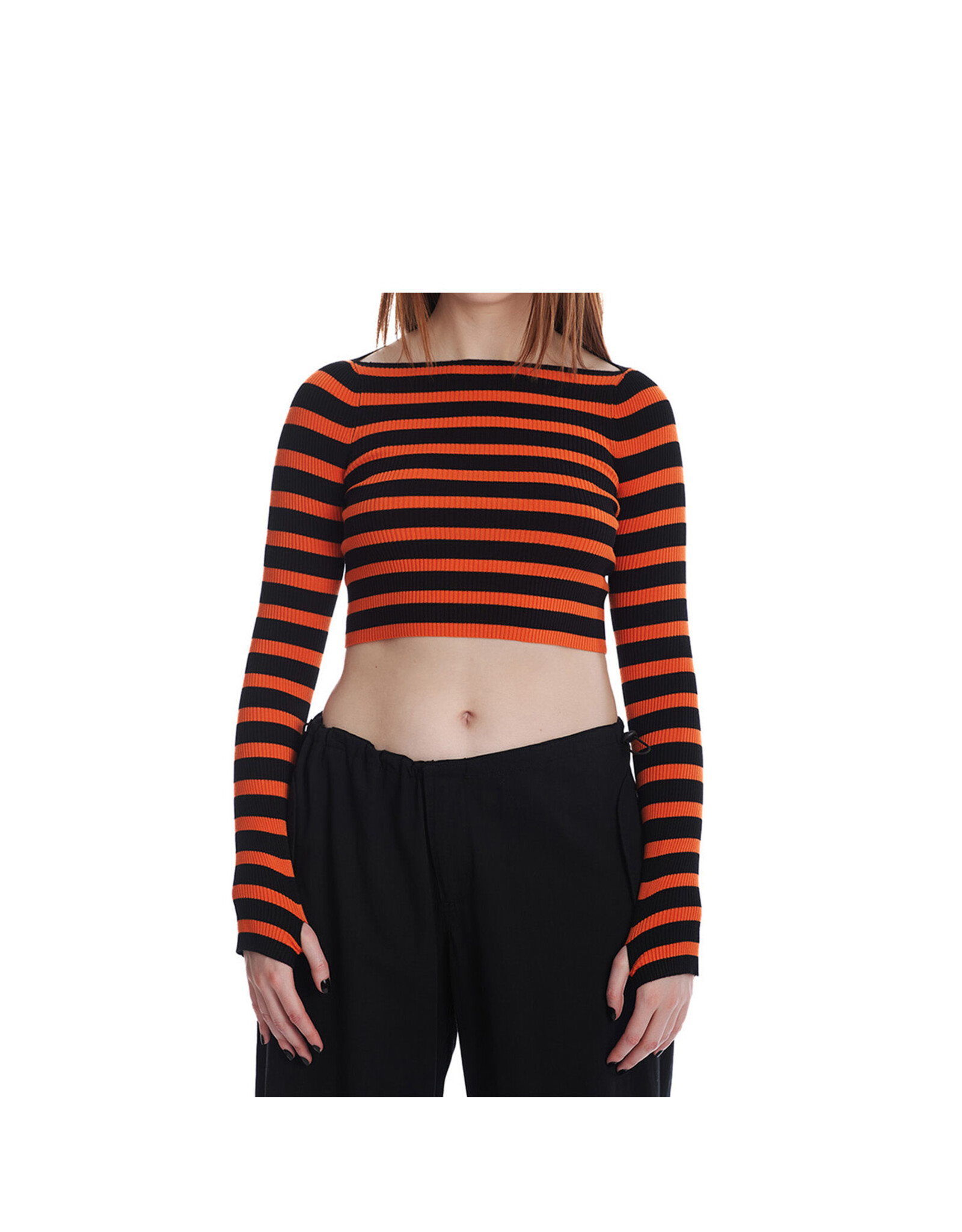 Spooky Frances Striped Jumper Orange - JP57124